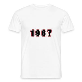 1967 Year Birthday - Men's T-Shirt - white - Front - AI Model Male 178 dark (178cm)