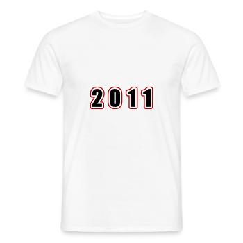 2011 Year Birthday - Men's T-Shirt - white - Front - AI Model Male 178 dark (178cm)