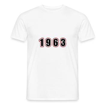 1963 Year Birthday - Men's T-Shirt - white - Front - AI Model Male 178 dark (178cm)