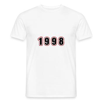 1998 Year Birthday - Men's T-Shirt - white - Front - AI Model Male 178 dark (178cm)