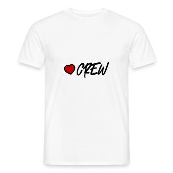 Crew Herz - Männer T-Shirt - Weiß - Vorne - AI Model Male 178 dark (178cm)