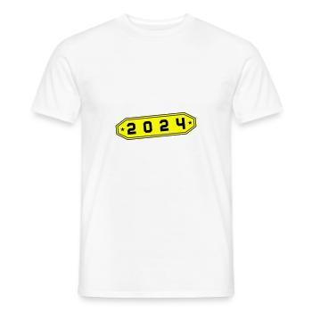 2024 Symbol - Männer T-Shirt - Weiß - Vorne - AI Model Male 178 dark (178cm)