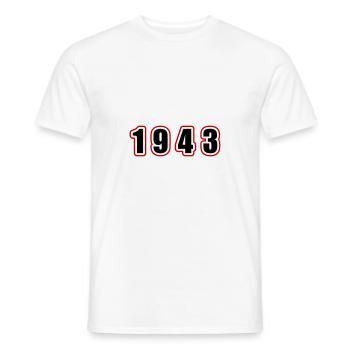 1943 Jahr Geburtstag - Männer T-Shirt - Weiß - Vorne - AI Model Male 178 dark (178cm)