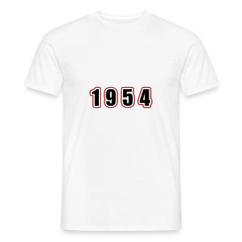 1954 year Birthday - Men's T-Shirt - white - Front - AI Model Male 178 dark (178cm)