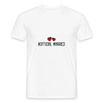 Married Wedding Heart - Men's T-Shirt - white - Front - AI Model Male 178 dark (178cm)
