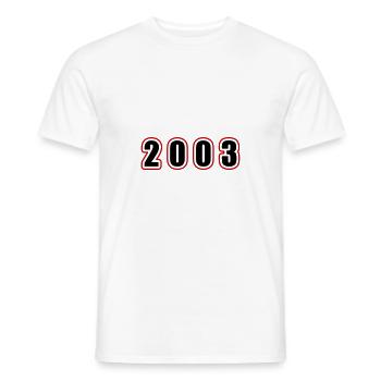 2003 Year Birthday - Men's T-Shirt - white - Front - AI Model Male 178 dark (178cm)