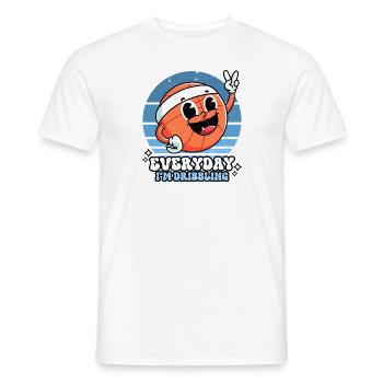 Basketteur rétro Joueur de basket-ball Joueur de basket-ball - T-shirt homme - blanc - Devant - AI Model Male 178 dark (178cm)