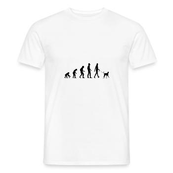 Hundehalter Hund Evolution - Männer T-Shirt - Weiß - Vorne - AI Model Male 178 dark (178cm)