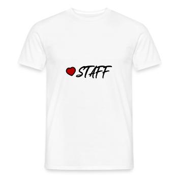 Cœur du personnel - T-shirt homme - blanc - Devant - AI Model Male 178 dark (178cm)