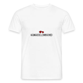 Enterrement de vie de garçon coeur - T-shirt homme - blanc - Devant - AI Model Male 178 dark (178cm)