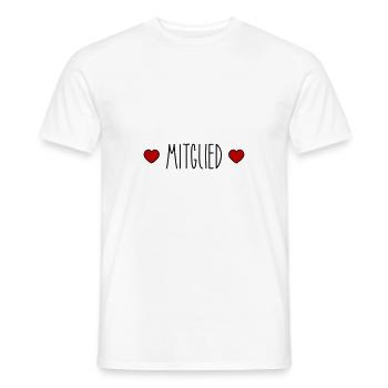 Lid Hart - Heren T-shirt - wit - Voor - AI Model Male 178 dark (178cm)