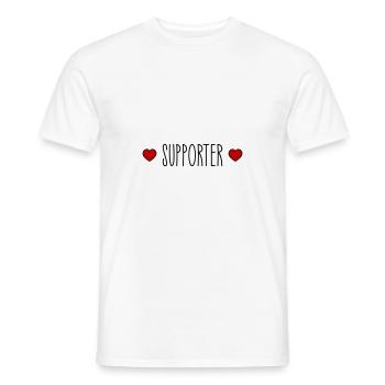 Cœur de supporter - T-shirt homme - blanc - Devant - AI Model Male 178 dark (178cm)