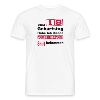 18 birthday - Men's T-Shirt - white - Front - AI Model Male 178 dark (178cm)