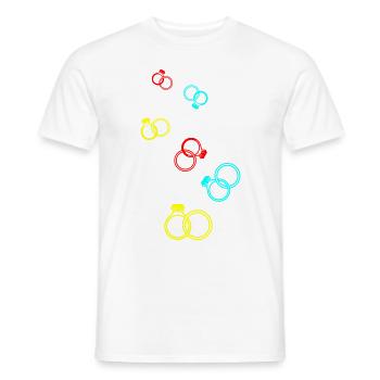Symbole des alliances - T-shirt homme - blanc - Devant - AI Model Male 178 dark (178cm)