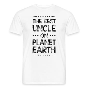Best Uncle Saying - Men's T-Shirt - white - Front - AI Model Male 178 dark (178cm)