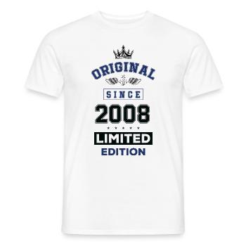 2008 limited edition Geburtstag - Männer T-Shirt - Weiß - Vorne - AI Model Male 178 dark (178cm)
