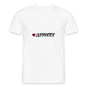 Supporter Heart - Men's T-Shirt - white - Front - AI Model Male 178 dark (178cm)