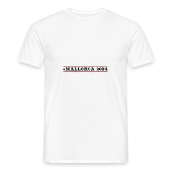 Mallorca 2024 - Men's T-Shirt - white - Front - AI Model Male 178 dark (178cm)
