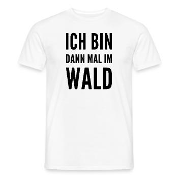 Ich bin dann mal im Wald - Männer T-Shirt - Weiß - Vorne - AI Model Male 178 dark (178cm)