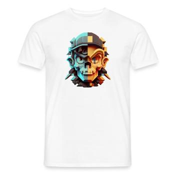 Dude 8bit Pixelart - Men's T-Shirt - white - Front - AI Model Male 178 dark (178cm)