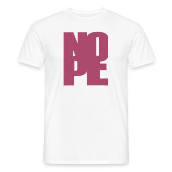 NOPE - sei kein Ja - Sager! - Männer T-Shirt - Weiß - Vorne - AI Model Male 178 dark (178cm)