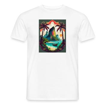 Krabi Island: the island where dreams come true - Men's T-Shirt - white - Front - AI Model Male 178 dark (178cm)