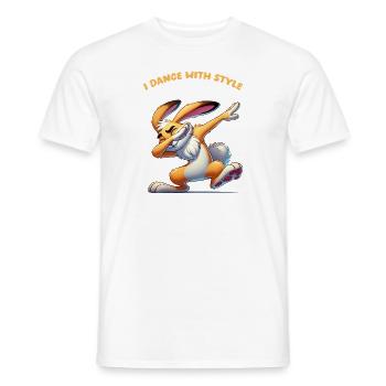hase dabbing comic - Männer T-Shirt - Weiß - Vorne - AI Model Male 178 dark (178cm)