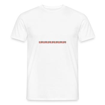 Line dashed - Men's T-Shirt - white - Front - AI Model Male 178 dark (178cm)