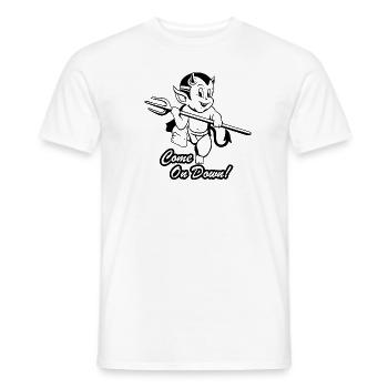 Humor und Hölle - Männer T-Shirt - Weiß - Vorne - AI Model Male 178 dark (178cm)
