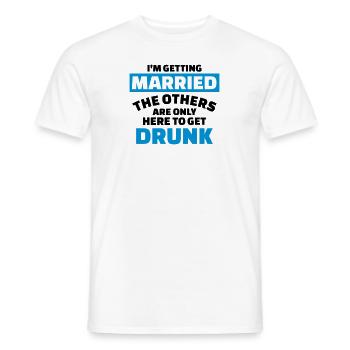 I’m getting married - T-shirt homme - blanc - Devant - AI Model Male 178 dark (178cm)