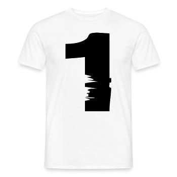 1 chiffre - T-shirt homme - blanc - Devant - AI Model Male 178 dark (178cm)