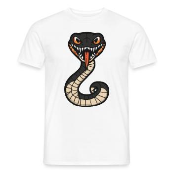 Serpent Cobra Halloween Animal - T-shirt homme - blanc - Devant - AI Model Male 178 dark (178cm)