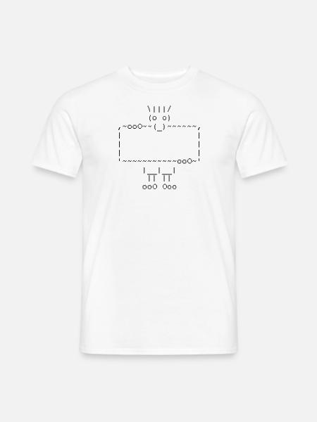 ascii art: troll + your text - Men's T-Shirt - white