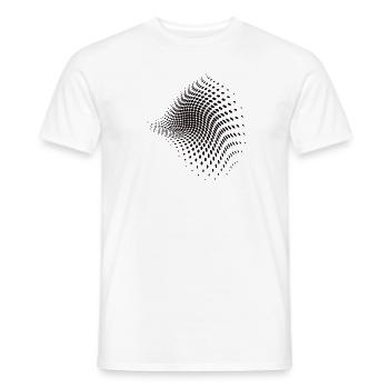 Optical illusion pattern shapes geometry gift - Men's T-Shirt - white - Front - AI Model Male 178 dark (178cm)
