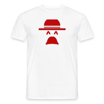 doggy rouge - T-shirt homme - blanc - Devant - AI Model Male 178 dark (178cm)