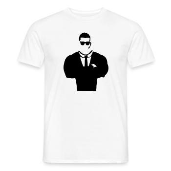 Security Guard Silhouette - Männer T-Shirt - Weiß - Vorne - AI Model Male 178 dark (178cm)