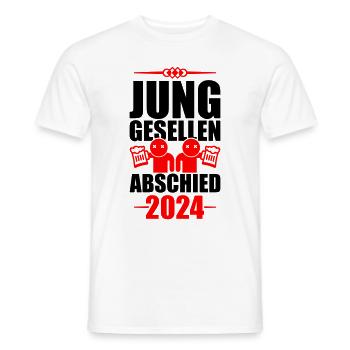 Enterrement de vie de garçon 2024 - T-shirt homme - blanc - Devant - AI Model Male 178 dark (178cm)