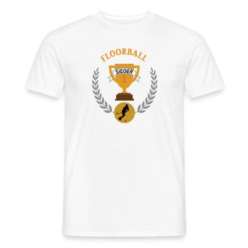 Floorball Sieger Floorballer Spieler Team Sieg - Männer T-Shirt - Weiß - Vorne - AI Model Male 178 dark (178cm)