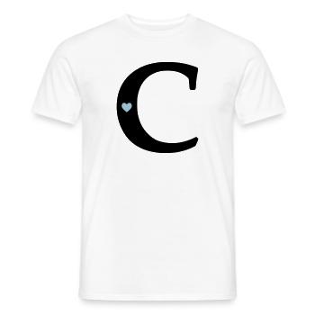 point (c) initial point - Men's T-Shirt - white - Front - AI Model Male 178 dark (178cm)
