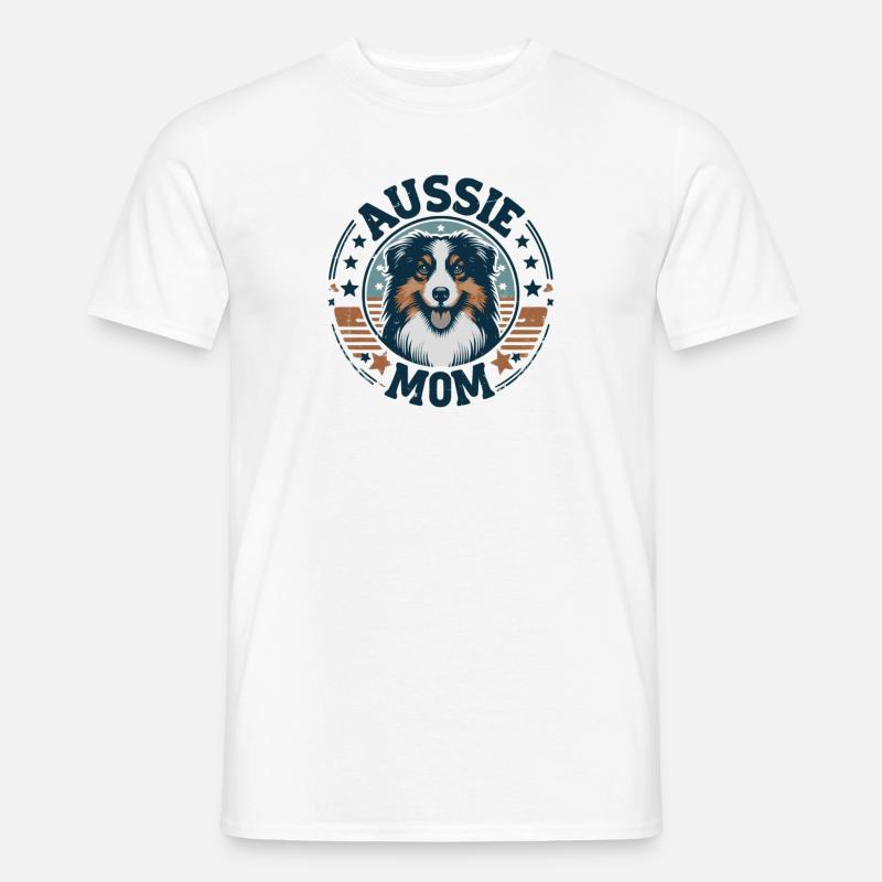 Aussie Mom - Männer T-Shirt - Weiß