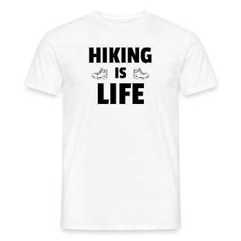 Hiking is Life - Männer T-Shirt - Weiß - Vorne - AI Model Male 178 dark (178cm)