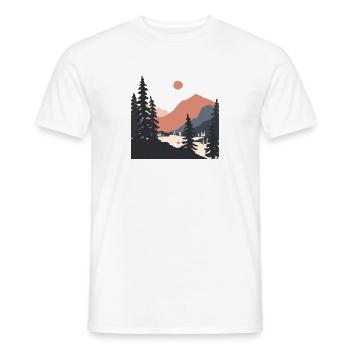 The Geometry of Sunrise - Men's T-Shirt - white - Front - AI Model Male 178 dark (178cm)