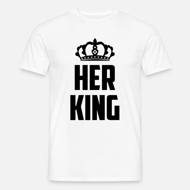 Her King - Männer T-Shirt - Weiß