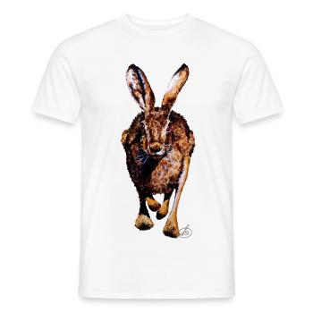 Feldhase - Männer T-Shirt - Weiß - Vorne - AI Model Male 178 dark (178cm)