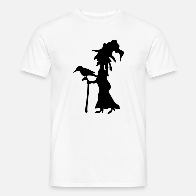 Abstrakte Hexen Silhouette - Männer T-Shirt - Weiß