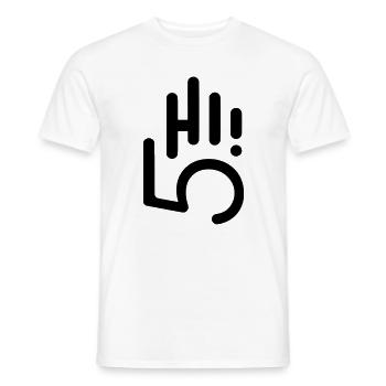 HI5 hi five - Männer T-Shirt - Weiß - Vorne - AI Model Male 178 dark (178cm)