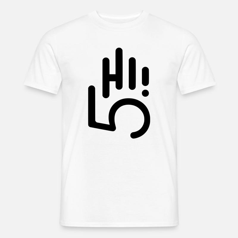 HI5 hi five - Männer T-Shirt - Weiß
