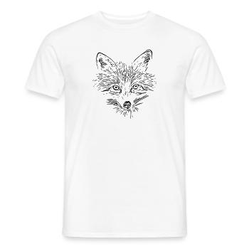 Fox Face - Fox Face - Men's T-Shirt - white - Front - AI Model Male 178 dark (178cm)