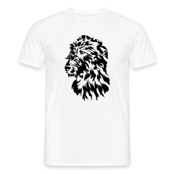 Irish Wolfhound Kopf - Männer T-Shirt - Weiß - Vorne - AI Model Male 178 dark (178cm)