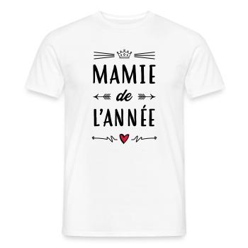 Mamie Mamy Grand-Mère Grand Mere Grands Parents - Men's T-Shirt - white - Front - AI Model Male 178 dark (178cm)